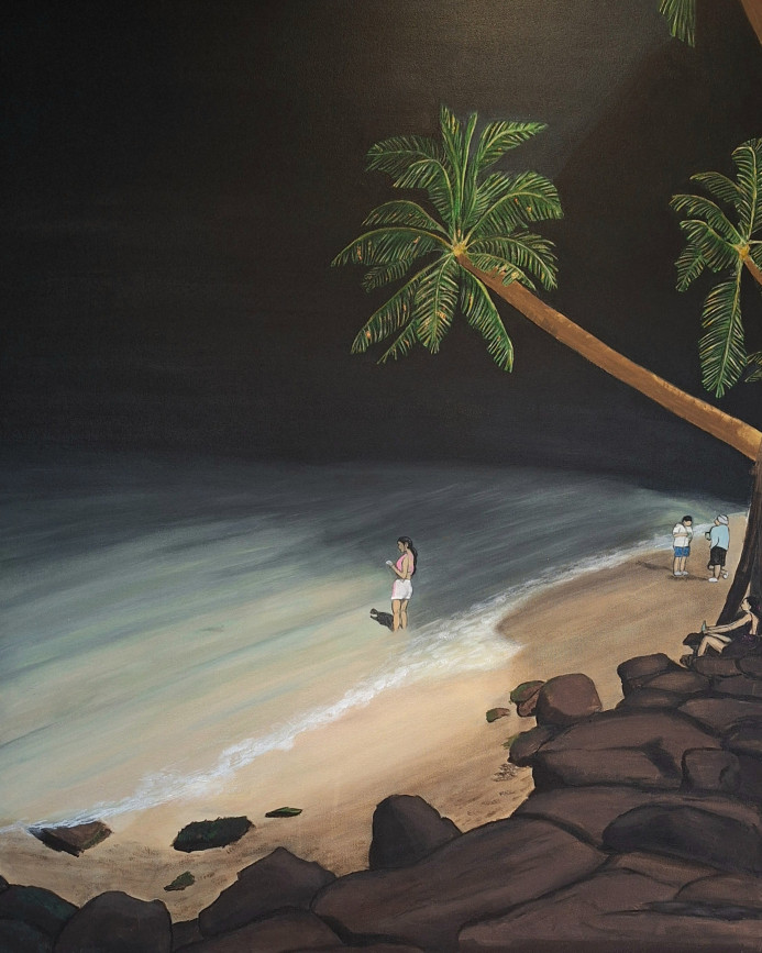 Paysage acrylique animé – Nelly Gueidan